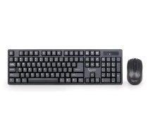 Gembird | Keyboard and mouse | KBS-W-01 | Keyboard and Mouse Set | Wireless | Mouse included | Batteries included | US | Black | 390 g | Numeric keypad