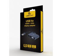 I/O ADAPTER USB3 TO HDMI/VGA/GREY A-USB3-HDMIVGA-01 GEMBIRD