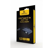 I/O ADAPTER USB-C TO HDMI/VGA/A-USB3C-HDMIVGA-01 GEMBIRD