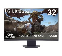 LCD Monitor LG 32GS60QC-B 32" Gaming/Curved Panel VA 2560x1440 16:9 180 Hz Matte 1 ms Tilt 32GS60QC-B