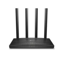 Router Archer C6 802.11ac 300+867 Mbit/s 10/100/1000 Mbit/s Ethernet LAN (RJ-45) ports 4 Mesh Support No MU-MiMO Yes No mobile broadband Antenna type 4xExternal No