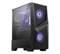 MSI MAG FORGE 100M PC Case, Mid-Tower, USB 3.2, Black MSI MAG FORGE 100M Black ATX