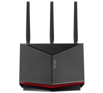 Wireless Router ASUS 6800 Mbps Mesh Wi-Fi 5 Wi-Fi 6 Wi-Fi 6e Wi-Fi 7 IEEE 802.11a IEEE 802.11b IEEE 802.11g IEEE 802.11n IEEE 802.11ac IEEE 802.11ax USB 2.0 3x2.5GbE LAN WAN ports 2 Number of antennas 4 RT-BE86U