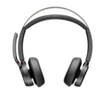 HP Poly Voyager Focus 2 Microsoft Teams Certified USB-C-C Headset +USB-C/A Adapter +Charging Stand