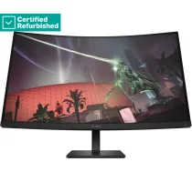 HP RENEW RENEW GOLD OMEN by HP 32c Curved Gaming Monitor - 31.5" 2560x1440 QHD 400-nit 165Hz AG, Curved, VA HDR 400, 2x HDMI/DisplayPort, height adjustable/tilt, 1 years