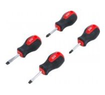 Īss skrūvgriežu komplekts | SL slots / PZ šķērsslots | Asmens garums 40 mm | 4 gab (90727)