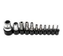 Muciņu komplekts | 10 mm (1/4") / 10 mm (3/8") | T-Star ar caurumiem (Torx) | 11 gab. (786)