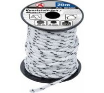 Plastmasas virve / universāla virve | 3 mm x 20 m | melns / balts (80808)
