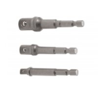 Adaptera komplekts elektriskajām urbjmašīnām | 6,3 mm (1/4") piedziņa | 6,3 mm (1/4") / 10 mm (3/8") / 12,5 mm (1/2") mm | 3 gab. (9685)