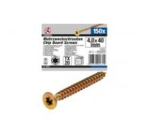 Daudzfunkcionālas dzenskrūves T-Star (Torx) T20 | 4,0 x 40 mm | 150 gab. (80994)