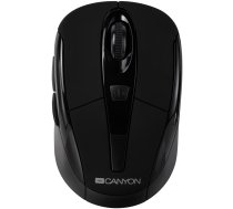 CANYON MSO-W6, 2.4GHz wireless optical mouse with 6 buttons, DPI 800/1200/1600, Black, 92*55*35mm, 0.054kg|CNR-MSOW06B