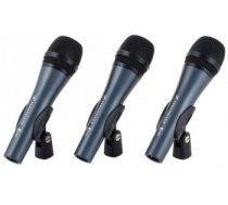 SENNHEISER 3PACK E835, MICROPHONE SET WITH 3X E 835, VOCAL MICROPHONE, DYNAMIC, CARDIOID, INCLUDING MICROPHONE BRACKET AND CASES|506666