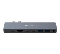CANYON hub DS-8 8in1 Thunderbolt 4k Space Grey|CNS-TDS08DG
