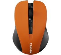 CANYON MW-1 2.4GHz wireless optical mouse with 4 buttons, DPI 800/1200/1600, Orange, 103.5*69.5*35mm, 0.06kg|CNE-CMSW1O