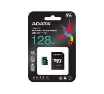ADATA 128GB Micro SDXC UHS-I U3 V30S +Ad|AUSDX128GUI3V30SA2-RA1