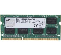 NB MEMORY 4GB PC12800 DDR3/SO F3-1600C11S-4GSL G.SKILL|F3-1600C11S-4GSL