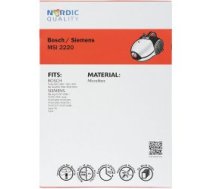 Dulkių maišeliai Nordic Quality MSI2220 Bosch 5vnt + 2 filtrai / 358506|358506