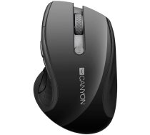 CANYON MW-01 2.4GHz wireless mouse with 6 buttons, optical tracking - blue LED, DPI 1000/1200/1600, Black pearl glossy, 113x71x39.5mm, 0.07kg|CNS-CMSW01B