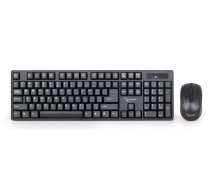 Gembird | Keyboard and mouse | KBS-W-01 | Keyboard and Mouse Set | Wireless | Mouse included | Batteries included | US | Black | 390 g | Numeric keypad|KBS-W-01