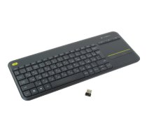 Logitech K400 Plus Touch Belaidė klaviatūra, RF Wireless, US, Juoda|920-007145