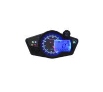 Speedometer / Tachometer Koso digital RX1N-R black face, blue lighting / street-legal