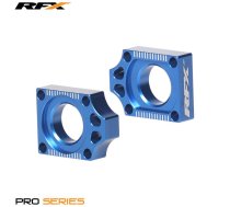 Chain Tensioners / Axle Blocks RFX Pro blue YZ 125 / 250 after 2009