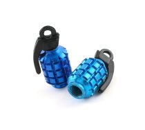 Valve Caps STR8 Grenade blue