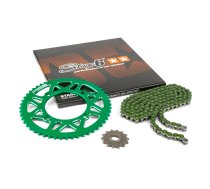 Chain Kit 14×53 – 420 Stage6 aluminium CNC green Beta RR