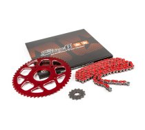 Chain Kit 13×53 – 420 Stage6 aluminium CNC red Peugeot / Motorhispania