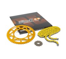 Chain Kit 13×53 – 420 Stage6 aluminium CNC yellow Rieju MRT