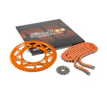 Chain Kit 13×53 – 420 Stage6 aluminium CNC orange Derbi Senda X-treme