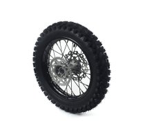 Rear Wheel / Rim steel d.15mm – 14” with tire Yuanxing Pit Bike / Dirt Bike black