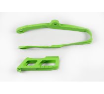 Chain Slider / Swingarm Slider Set Kawasaki KXF 250 / 450 2017-2020 green