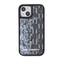 Karl Lagerfeld Liquid Glitter Monogram Gradient Case for iPhone 15 Black