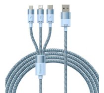 3in1 USB cable Baseus StarSpeed Series, USB-C + Micro + Lightning 3,5A, 1.2m (Blue)