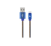 Cablexpert | Premium Jeans (Denim) Type-C USB Cable with Metal Connectors | CC-USB2J-AMCM-1M-BL