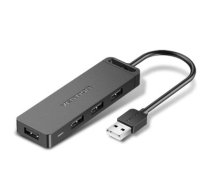 Vention 3-Port USB 3.0 Hub with Sound Card and Power Supply 0.15M Black