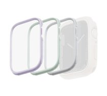 UNIQ ramki do Moduo 3in1 Apple Watch Series 4|5|6|7|8|SE 40|41mm Szałwiowy-Lillak-Biały|Sage-Lilac-White