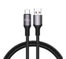 Fast Charging cable Rocoren USB-A to USB-C Retro Series 1m 100W (grey)