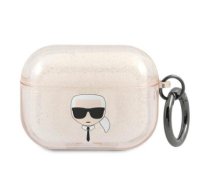 Karl Lagerfeld case for AirPods Pro KLAPUKHGD gold Glitter Karl`s Head