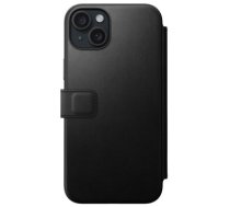 Nomad Modern Leather Folio case for iPhone 15 Plus 6,7" black