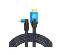 Kabelis Savio HDMI Male - HDMI Male 5m 8K Blue