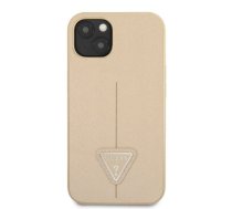 Guess PU Saffiano Triangle Case for iPhone 13 mini Beige