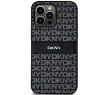 DKNY DKHCS24SPRTHSLK S24 S921 czarny|black hardcase Leather Mono Stripe & Metal Logo