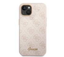 Guess PC/TPU 4G Metal Camera Outline Case for iPhone 14 Plus Pink