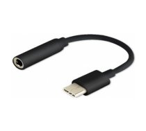 Kabelis Savio USB Type C Male - 3.5mm Female Black