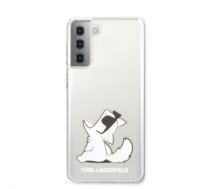 KLHCS21MCFNRC Karl Lagerfeld PC/TPU Choupette Eats Cover for Samsung Galaxy S21+ Transparent