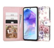 Tech-Protect Wallet case for Samsung Galaxy A55 5G - pink flowers