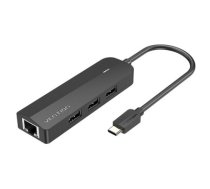 Vention USB-C to USB 2.0*3/RJ45/Micro-B HUB 0.15M Black ABS Type