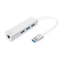 Digitus 3-port USB Hub and Gigabit LAN adapter DA-70250-1